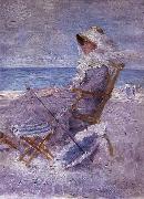 Nicolae Grigorescu On the Sea Shore or Woman on the Sea Shore oil painting artist